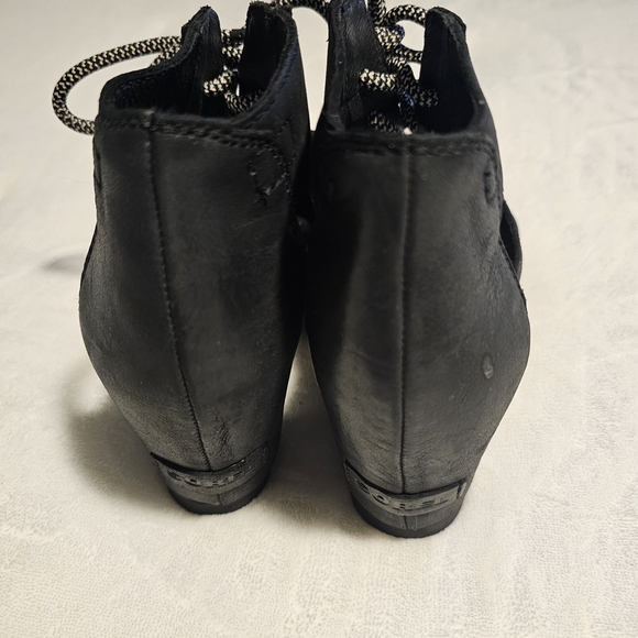 Sorel Joanie Wedge Sandals Size 9 Black Lace Up Leather - Picture 2 of 10